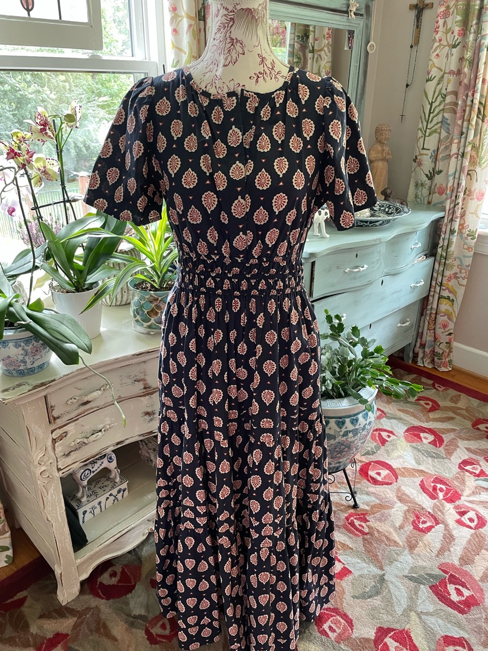Anthropologie Somerset Short-Sleeve Midi Dress